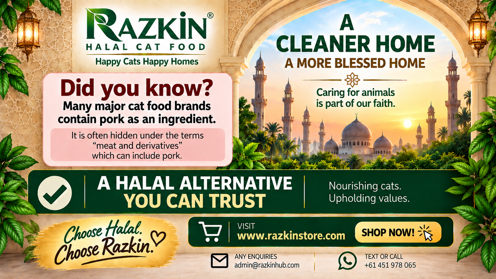 Flyer of ad with details