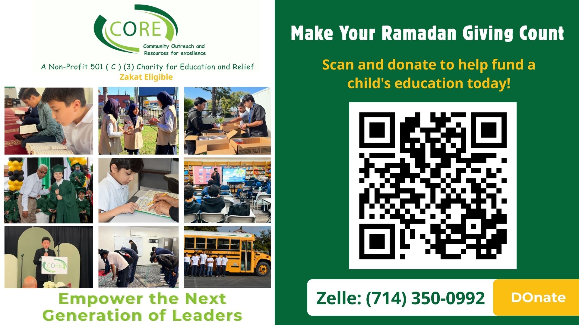 Flyer of ad with details