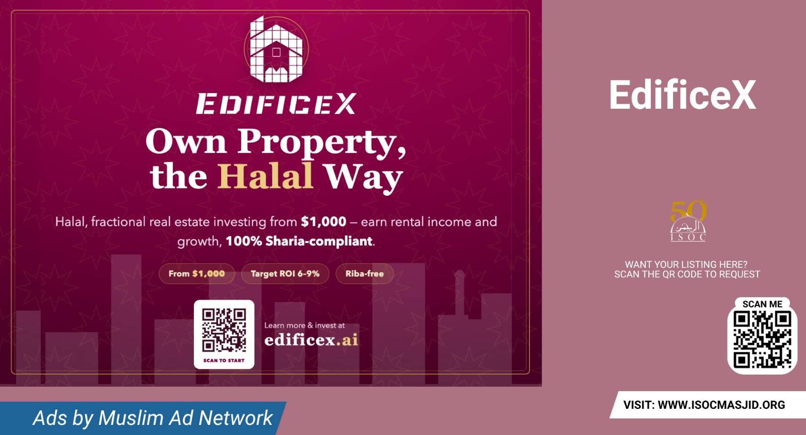 Flyer of ad with details
